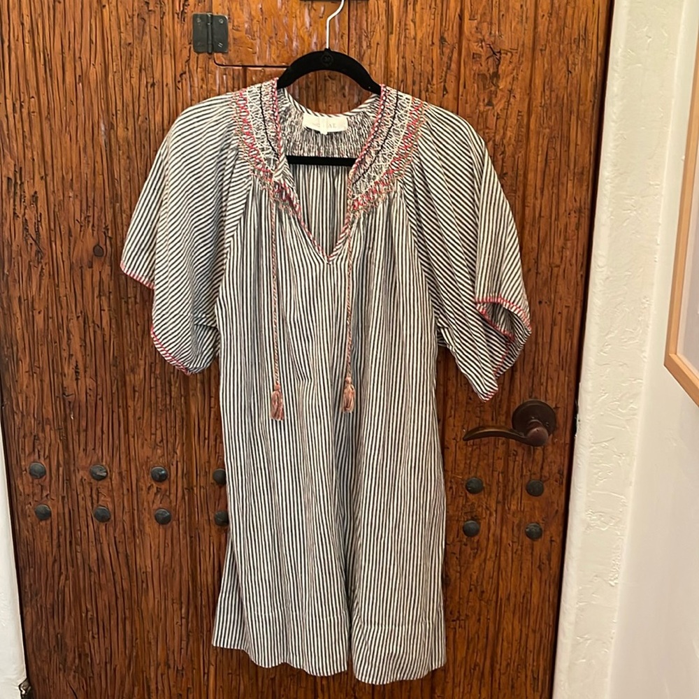 The Great striped mini dress